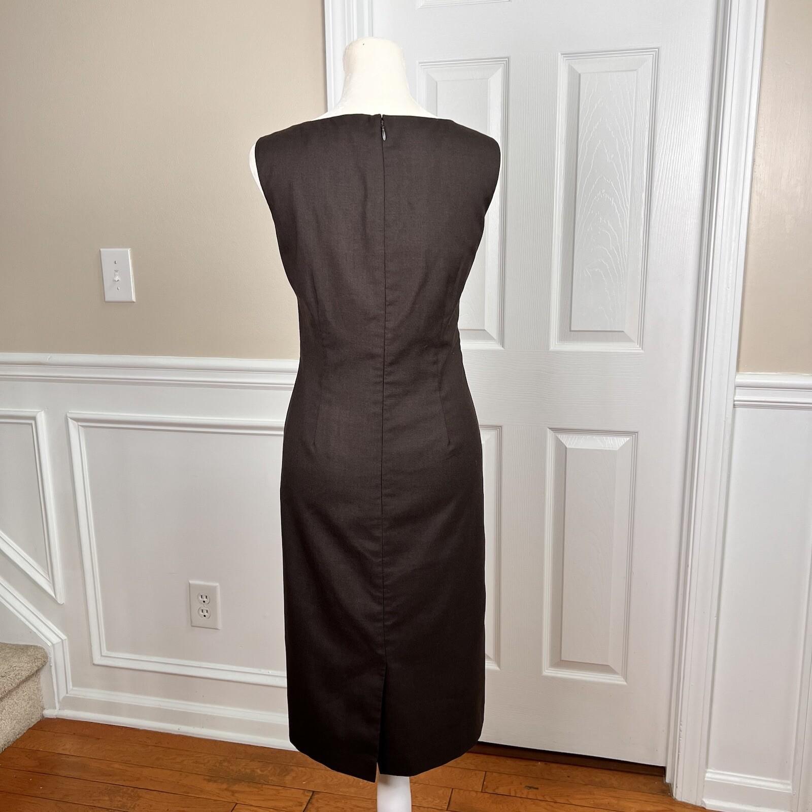 KASPER Women Polyester Spandex  Dress Suit Size 4 Lined 2PC Brown Timeless