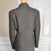 10-6.png New Lauren Ralph Lauren VTG Knit Black Wool Polyamide Ruffle Blazer Suit Size 16