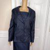 EY SIGNATURE Women  Skirt Suit Size 16W Navy Blue Polyester Lined Cocktail 2PC