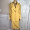 John Meyer Women Polyester Skirt Suit 18W Honey 2PC Lined Shawl Collar Cocktail