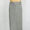 French Connection Wool Blend Maxi 10 Light Gray Adjustable Waist Pockets Slit