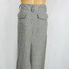 French Connection Wool Blend Maxi 10 Light Gray Adjustable Waist Pockets Slit