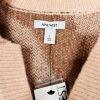 New Nine West Women Polo Collared Sweater Size L Light Pink Brown Zebra Cozzy