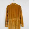 Fabletics Velour Light Honey Gold Jumpsuit Tracksuit  Size L Wide Leg Stretch