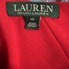 Lauren Ralph Lauren One Shoulder Jumpsuit Size 10 Stretch Red Ruffle Wide Leg