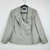 10-688.jpg Evan Picne Polyester Skirt Suit Size 20W Silver Wrap Stretch Waist Timeless 2PC
