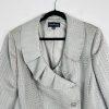 10-690.jpg Evan Picne Polyester Skirt Suit Size 20W Silver Wrap Stretch Waist Timeless 2PC