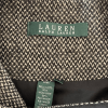 10-7.png New Lauren Ralph Lauren VTG Knit Black Wool Polyamide Ruffle Blazer Suit Size 16