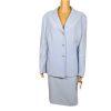 Le Suit Periwinkle Polyester Skirt Size 16 Suit Size 18 Notch Collar 2PC New