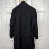 Lauren Ralph Lauren Black Microfiber Belted Removeable Liner Trench Coat SZ 40S