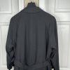 Lauren Ralph Lauren Black Microfiber Belted Removeable Liner Trench Coat SZ 40S