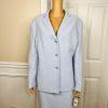 Le Suit Periwinkle Polyester Skirt Size 16 Suit Size 18 Notch Collar 2PC New
