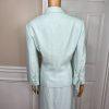Kasper Women Polyester Acetate Aquamarine Skirt Suit Size 10 Lined 3/4 Sleeves