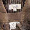 Le Suit Women Polyester Pant Suit Size 4P Brown Lined Shawl Pockets 2PC
