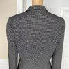 Tahari ASL Polyester Blend Skirt Suit Size 10 Black White 2PC Women Notch Collar