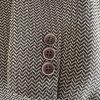Giorgio Armani Le Collezioni Vintage Blazer 42L Beige Chevron Neiman Marcus