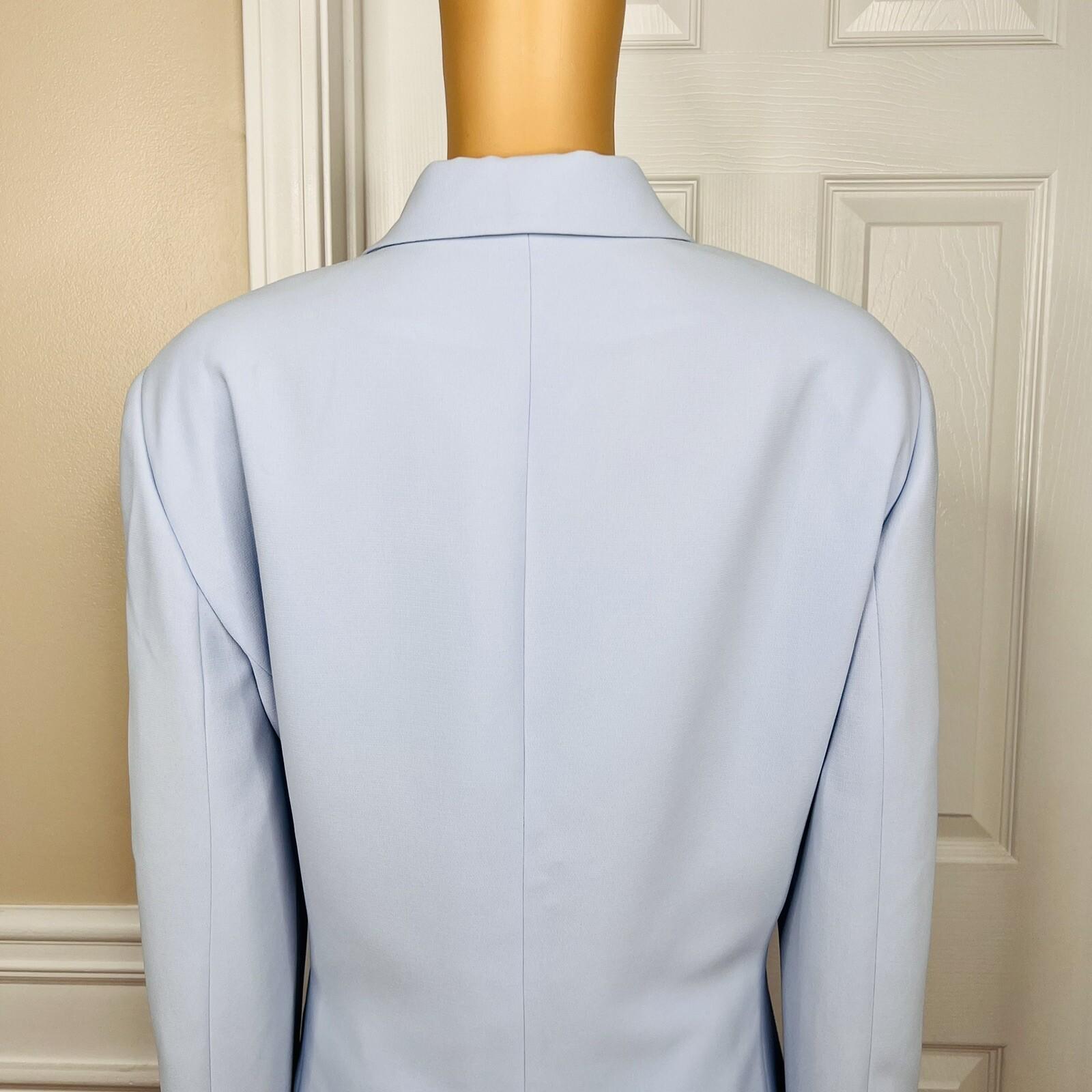 Le Suit Periwinkle Polyester Skirt Size 16 Suit Size 18 Notch Collar 2PC New