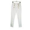 New L'Atiste By Amy Polyester Spandex Size M Off White Skinny Leg Back Zip