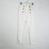 New L'Atiste By Amy Polyester Spandex Size M Off White Skinny Leg Back Zip
