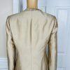 Kasper Polyester Skirt Suit Top Size 4 Gold Lined Open Front Faux Pockets 3PC