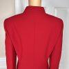 KASPER Polyester Skirt Suit Size 12P Red Lined Open Front Cocktail Career 2PC