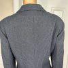 LARRY LEVINE 2PC Blue Pinstriped Polyester Rayon Wool Career Pant Suit Size 16
