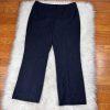 LARRY LEVINE 2PC Blue Pinstriped Polyester Rayon Wool Career Pant Suit Size 16