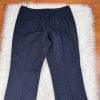 LARRY LEVINE 2PC Blue Pinstriped Polyester Rayon Wool Career Pant Suit Size 16