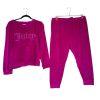 Juicy Couture Y2K Pajama Set Pant Sweater XL  Loungewear Pink Sparkly Logo