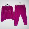 Juicy Couture Y2K Pajama Set Pant Sweater XL  Loungewear Pink Sparkly Logo