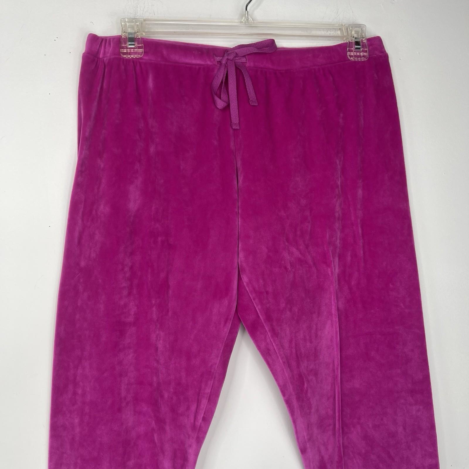 Juicy Couture Y2K Pajama Set Pant Sweater XL  Loungewear Pink Sparkly Logo