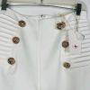 New L'Atiste By Amy Polyester Spandex Size M Off White Skinny Leg Back Zip