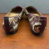 Lopriore Sisters Milano Women Velvet Loafers Shoes Size 39 Paisley Pointed Toes