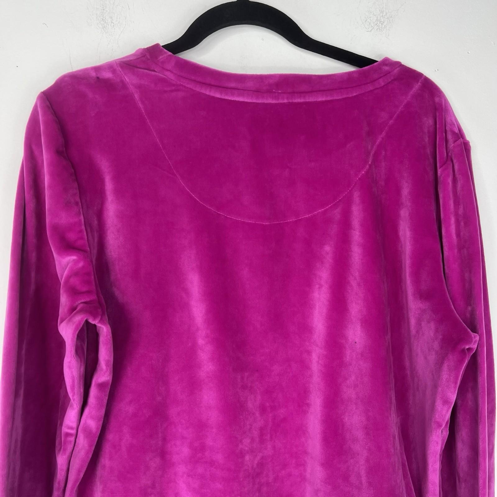 Juicy Couture Y2K Pajama Set Pant Sweater XL  Loungewear Pink Sparkly Logo
