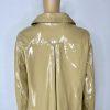 New York & C Women PVC Rain Coat Size M Yellow Gold Double Breasted Wind Braker