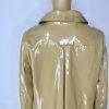 New York & C Women PVC Rain Coat Size M Yellow Gold Double Breasted Wind Braker