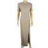 Adrianna Papell Evening Evening 100% Silk Beaded Top and Maxi Skirt Size 16