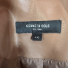Kenneth Cole Faux Leather Moto Jacket Size L Cognac Asymmetrical Notch Collar