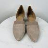 Eileen Fisher Hilly Wedge d'Orsay Pump Size 9 Taupe Suede Heels Slip On Shoes