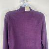 Carmen Marc Valvo Women Sweater Size M Purple Knit High Neck Cozzy New