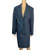 Evan Picone Women Skirt 10 Suit 12 Blue Striped Career Business Timeless New