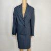 Evan Picone Women Skirt 10 Suit 12 Blue Striped Career Business Timeless New