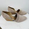 Eileen Fisher Hilly Wedge d'Orsay Pump Size 9 Taupe Suede Heels Slip On Shoes