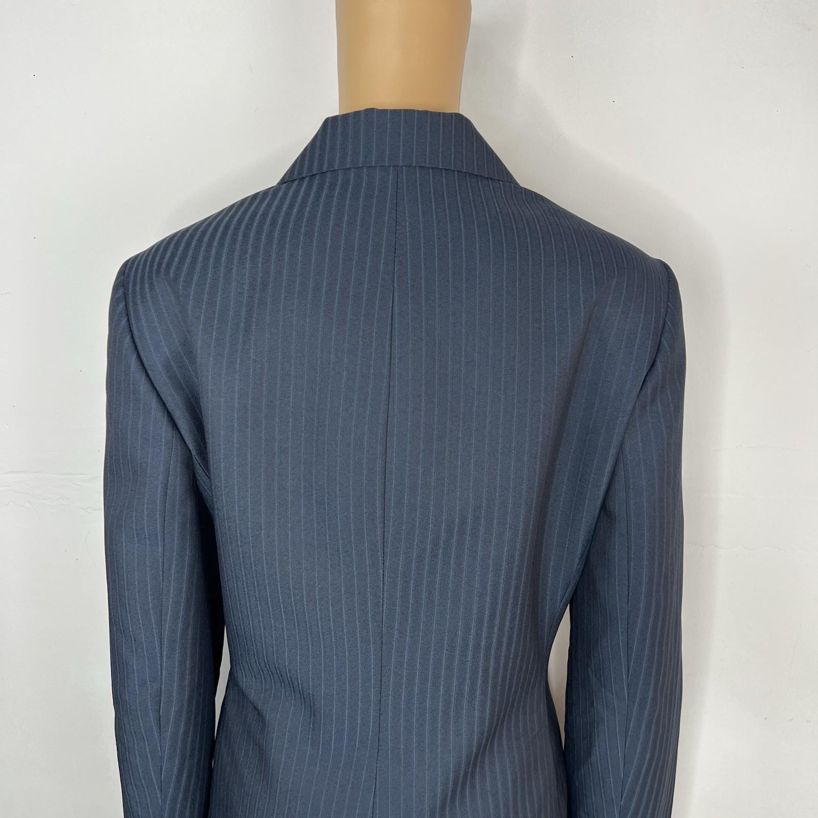 Evan Picone Women Skirt 10 Suit 12 Blue Striped Career Business Timeless New