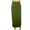 New York Clothing Co Stretch Pencil Skirt Size M Olive Green Mid Length New