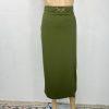 New York Clothing Co Stretch Pencil Skirt Size M Olive Green Mid Length New