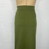 New York Clothing Co Stretch Pencil Skirt Size M Olive Green Mid Length New