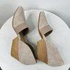 Eileen Fisher Hilly Wedge d'Orsay Pump Size 9 Taupe Suede Heels Slip On Shoes