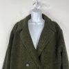 Splendid Sivan Boucle Coat Double Breasted Women Size L Oversized Teddy Cozy
