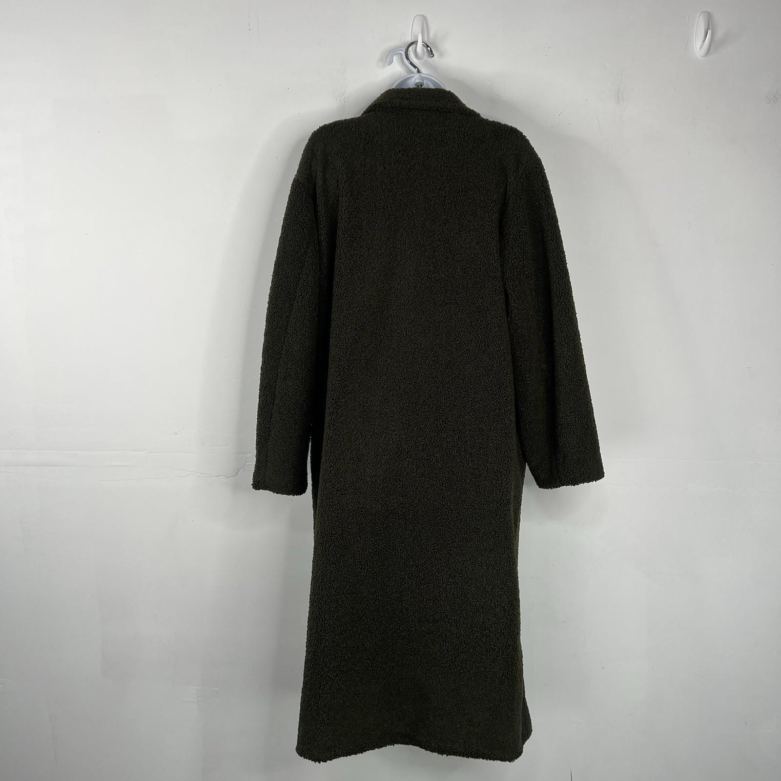 Splendid Sivan Boucle Coat Double Breasted Women Size L Oversized Teddy Cozy
